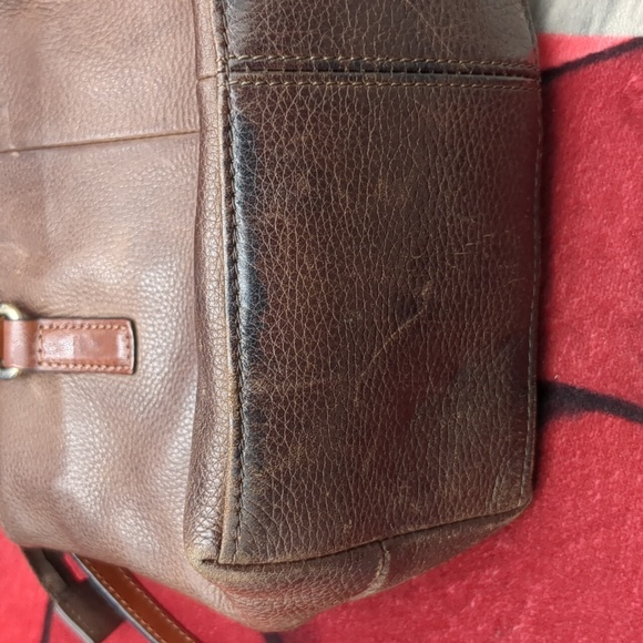 Fossil Brown Leather Tote Bag - Picture 11 of 11